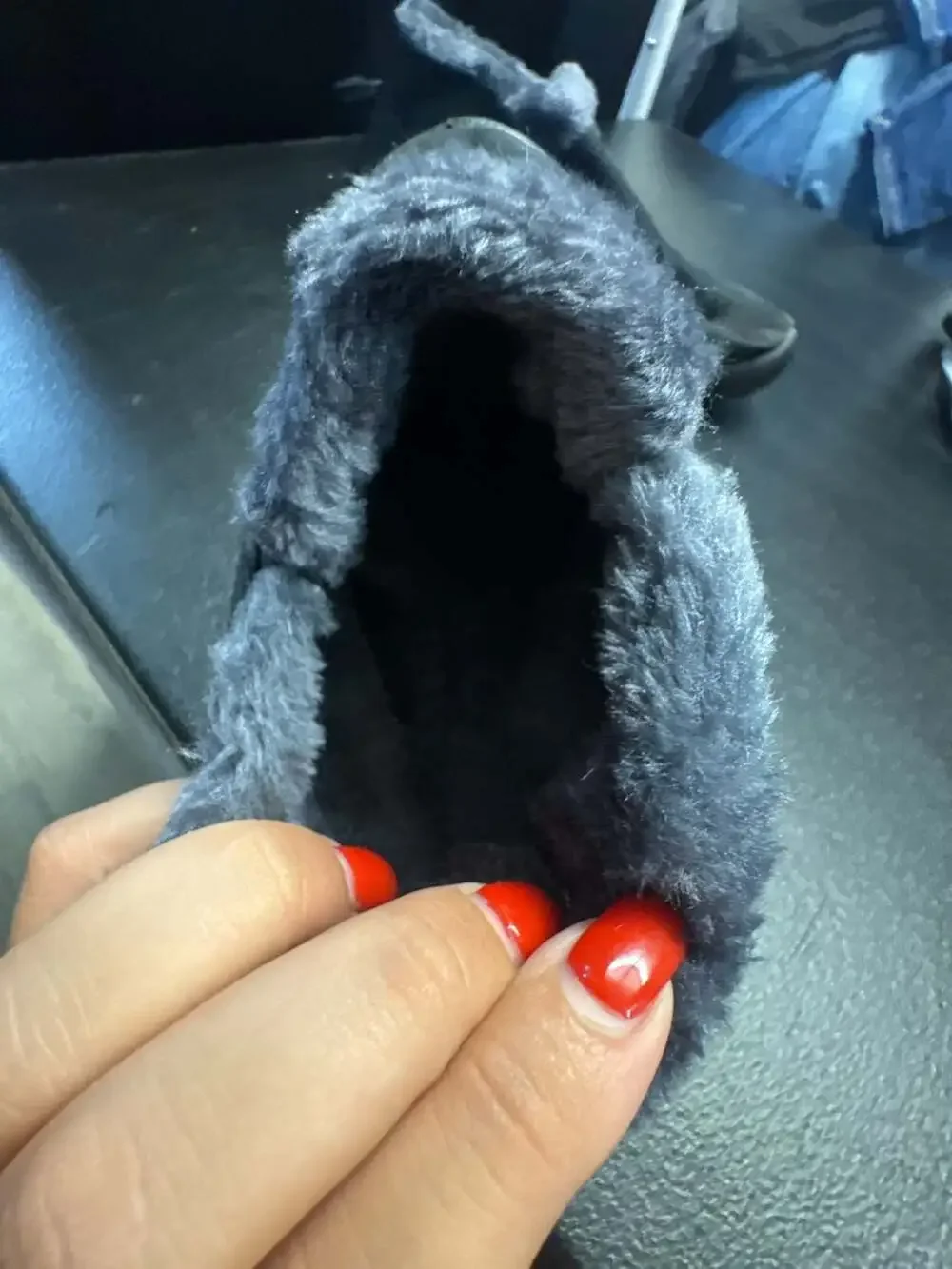 Boojoy Winter Snow Boots Faux Fur Lined Slip-On Ankle Booties